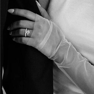 Sheer White Bridal Gloves